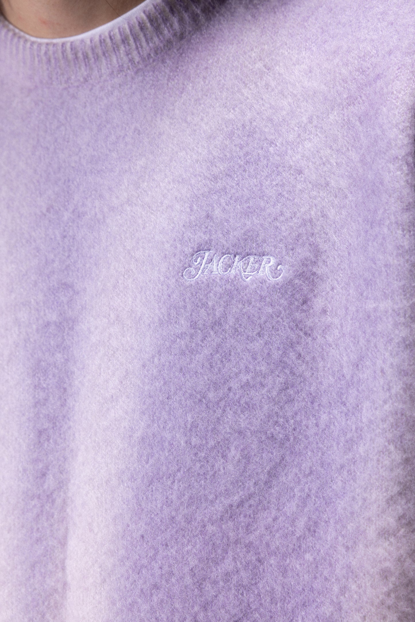 BLUR MOHAIR CREWNECK - PURPLE