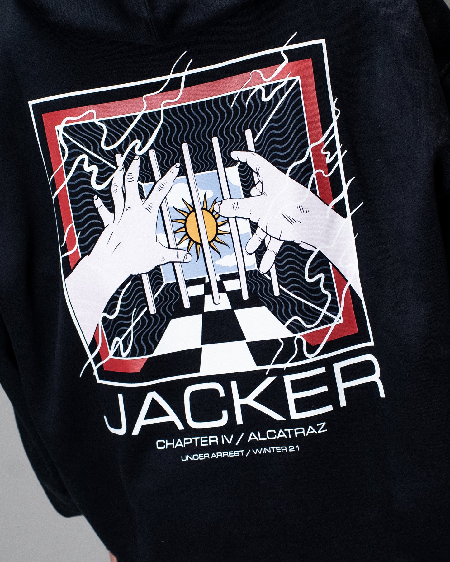 ALCATRAZ HOODIE BLACK