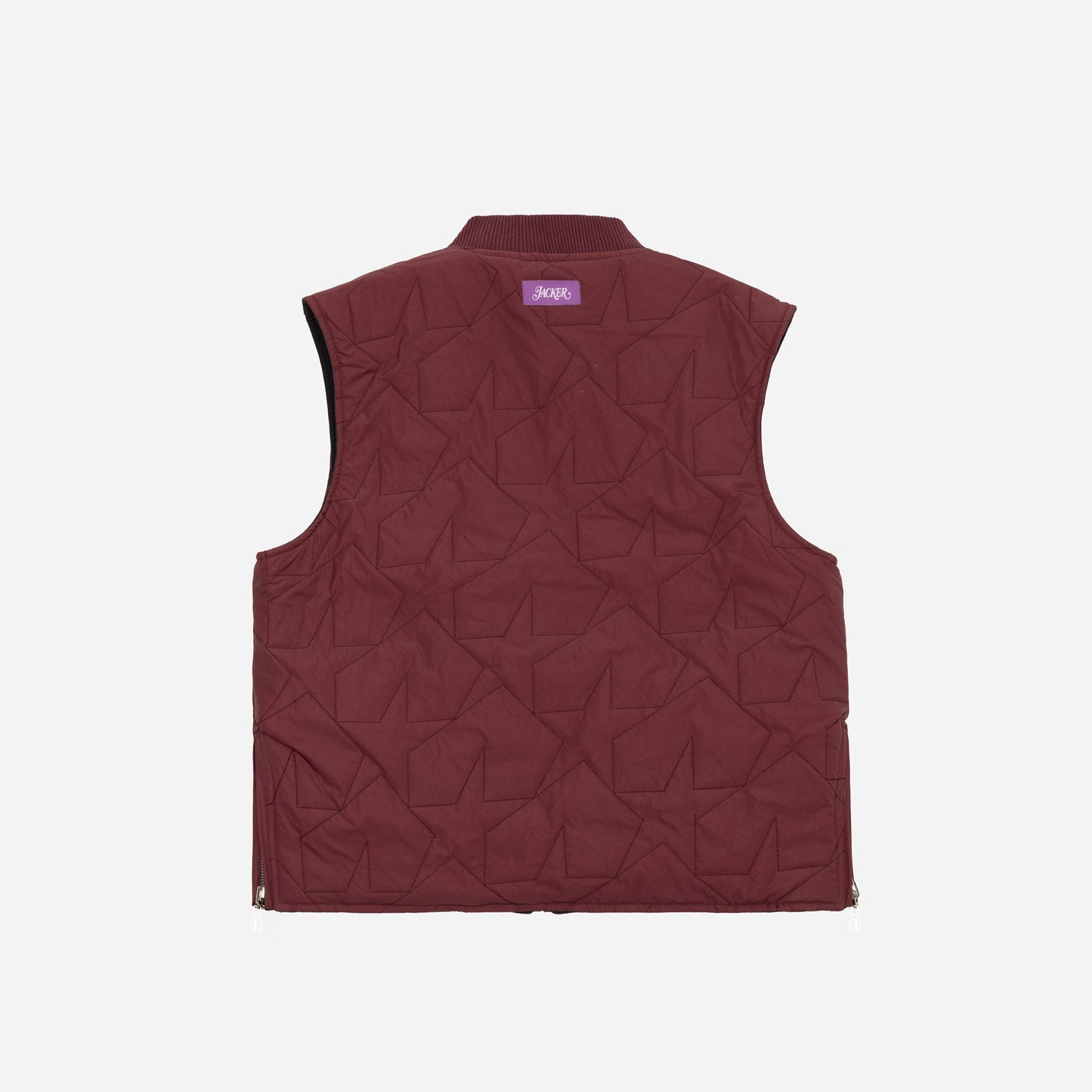 REVERSIBLE SLEEVELESS JACKET - NAVY & RED
