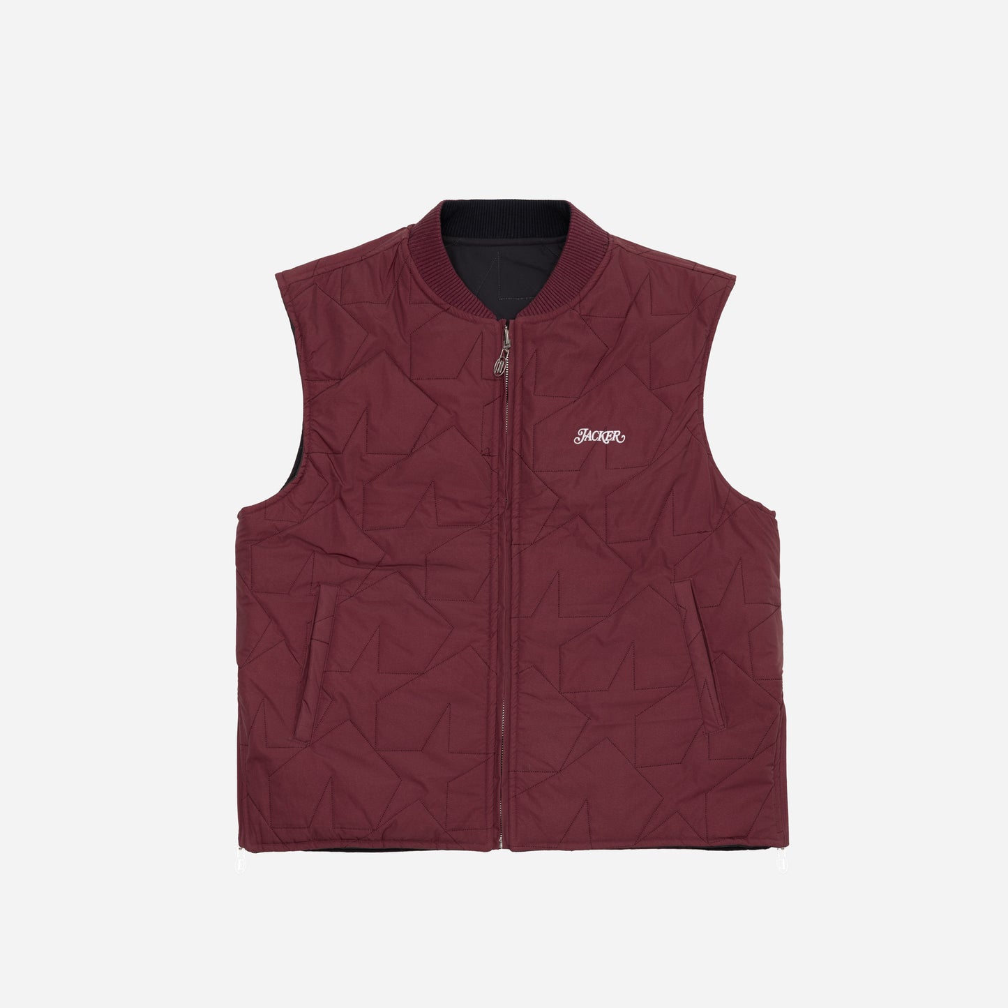 REVERSIBLE SLEEVELESS JACKET - NAVY & RED