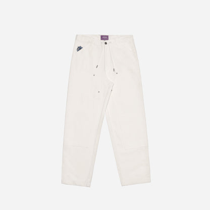 CARPENTER DOUBLE KNEE PANT - WHITE