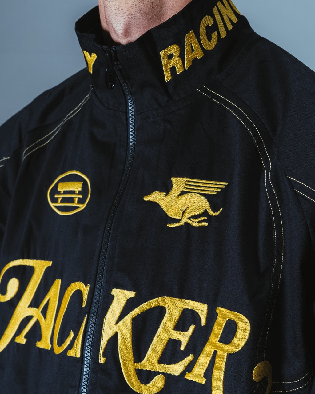 DOGGY RACING TRACK JACKET - BLACK