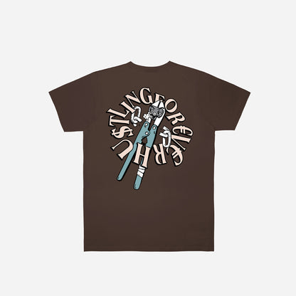 T-SHIRT ACCESSO ANTICIPATO - MARRONE