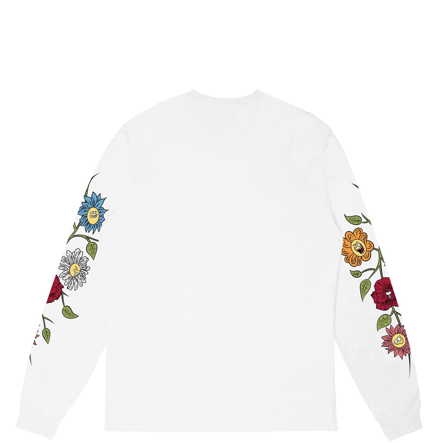 FIGHT FLOWER LONG SLEEVES - WHITE - JACKER