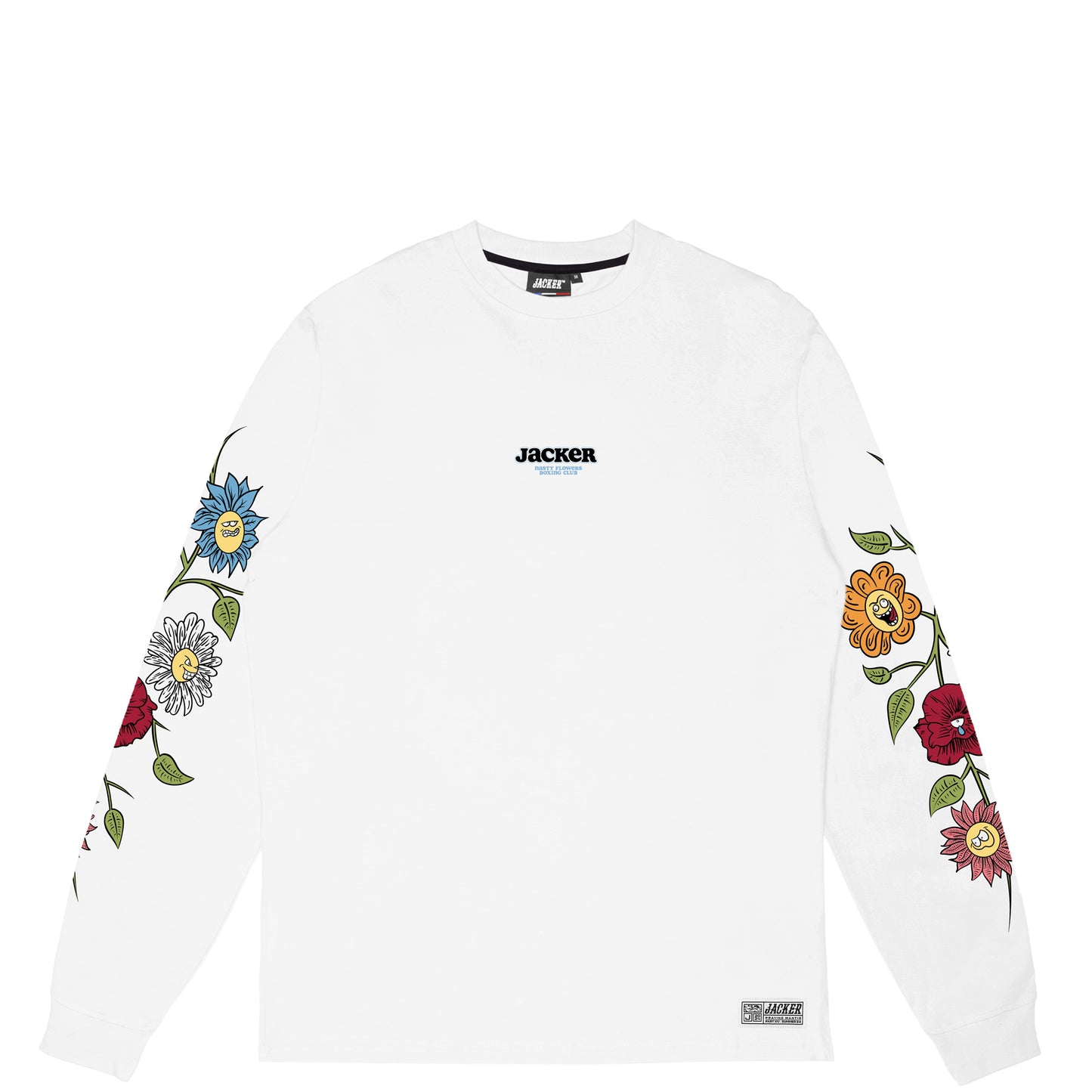FIGHT FLOWER LONG SLEEVES - WHITE - JACKER