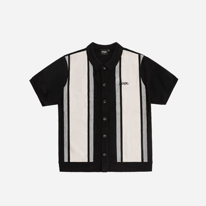 GRANDPA CARDIGAN SHIRT - BLACK
