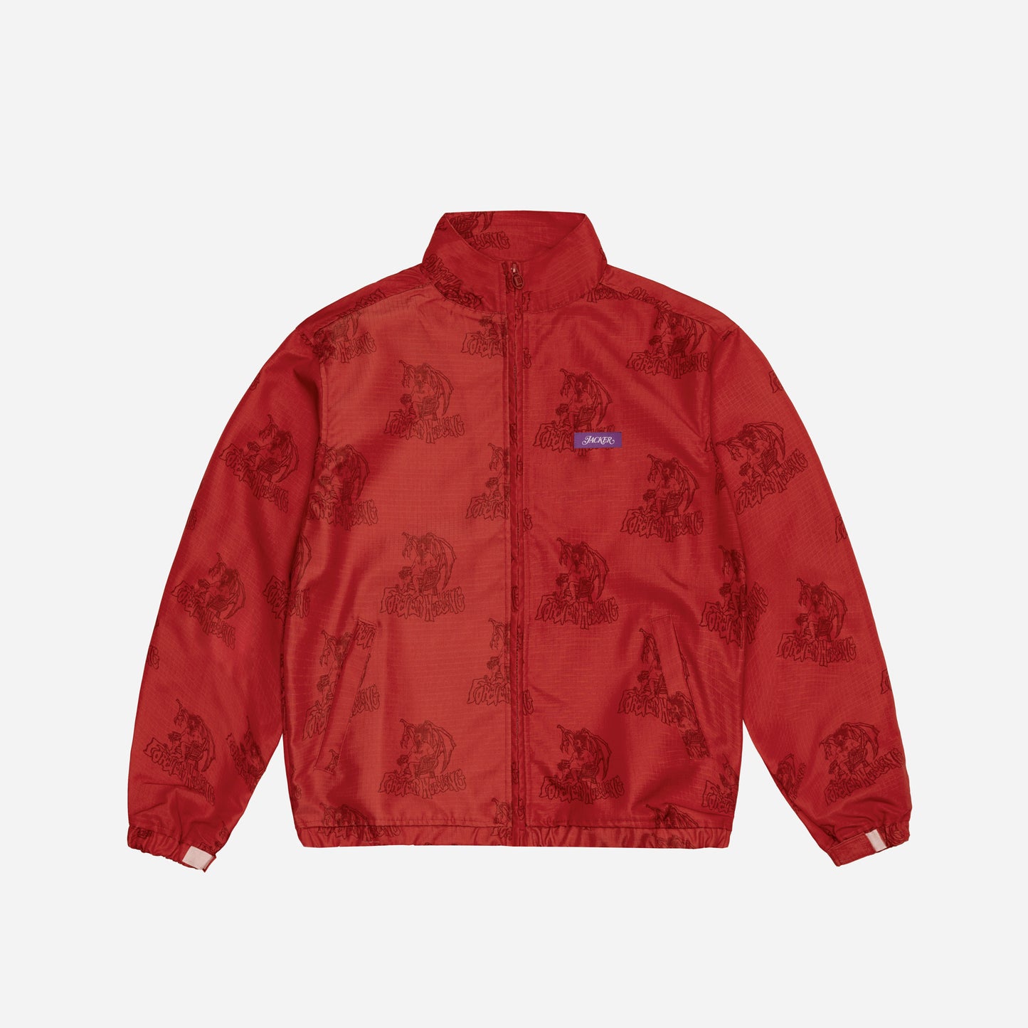KAREN RIPSTOP NYLON JACKET - RED