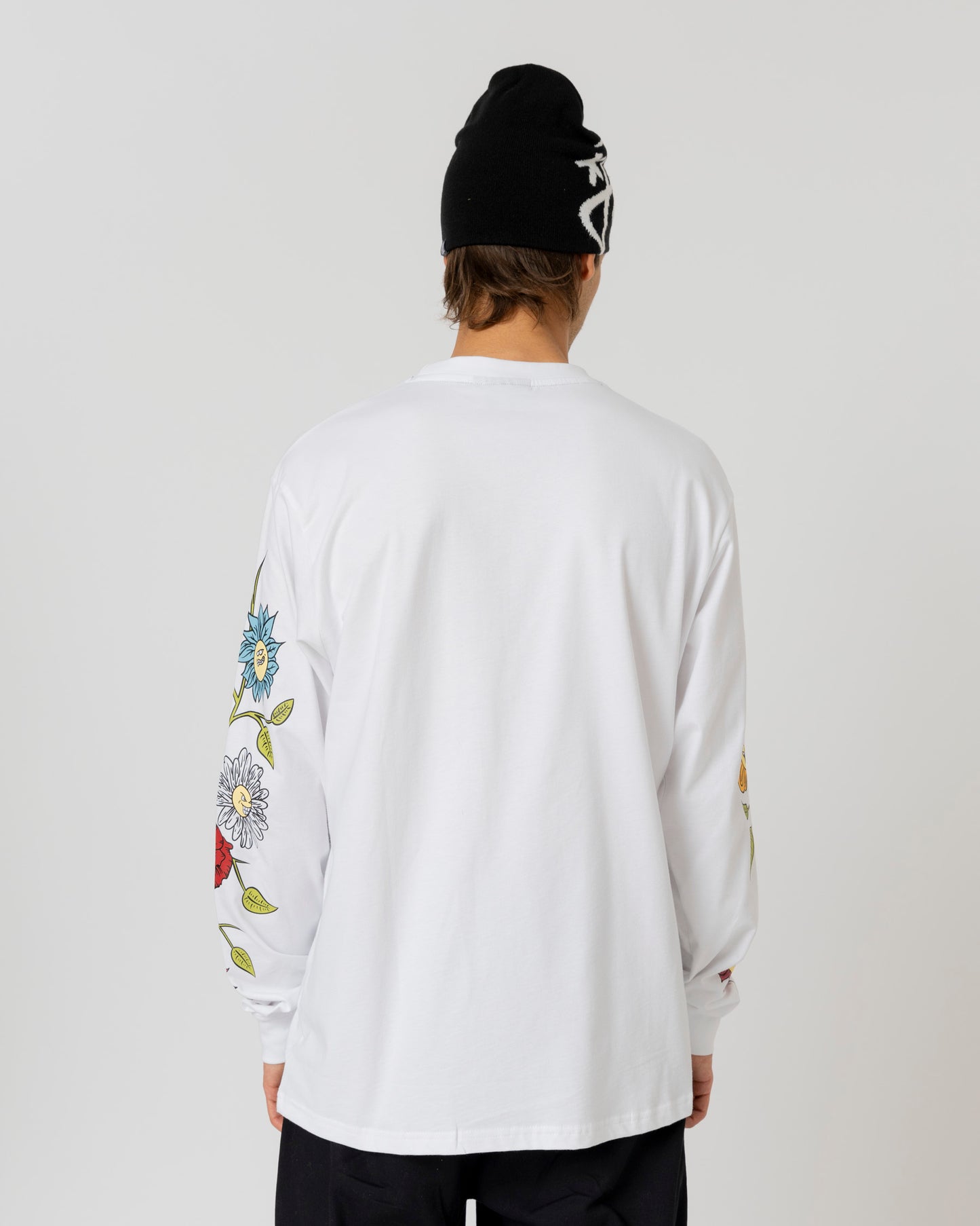 FIGHT FLOWER LONG SLEEVES - WHITE - JACKER