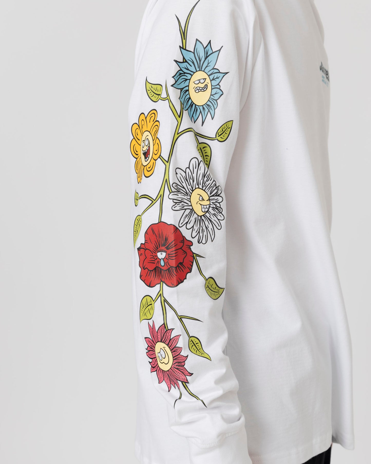 FIGHT FLOWER LONG SLEEVES - WHITE - JACKER