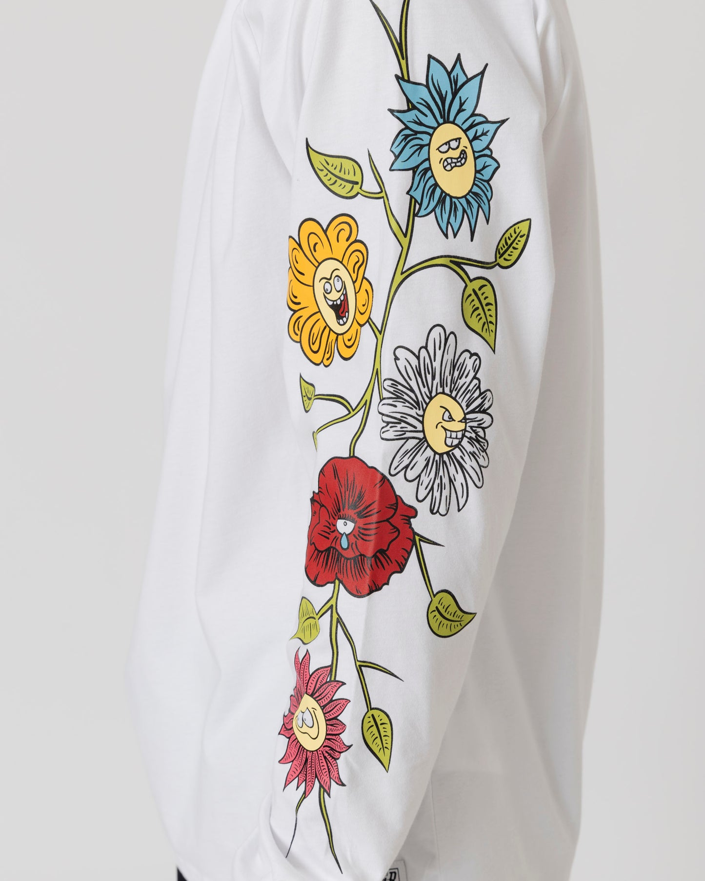 FIGHT FLOWER LONG SLEEVES - WHITE - JACKER