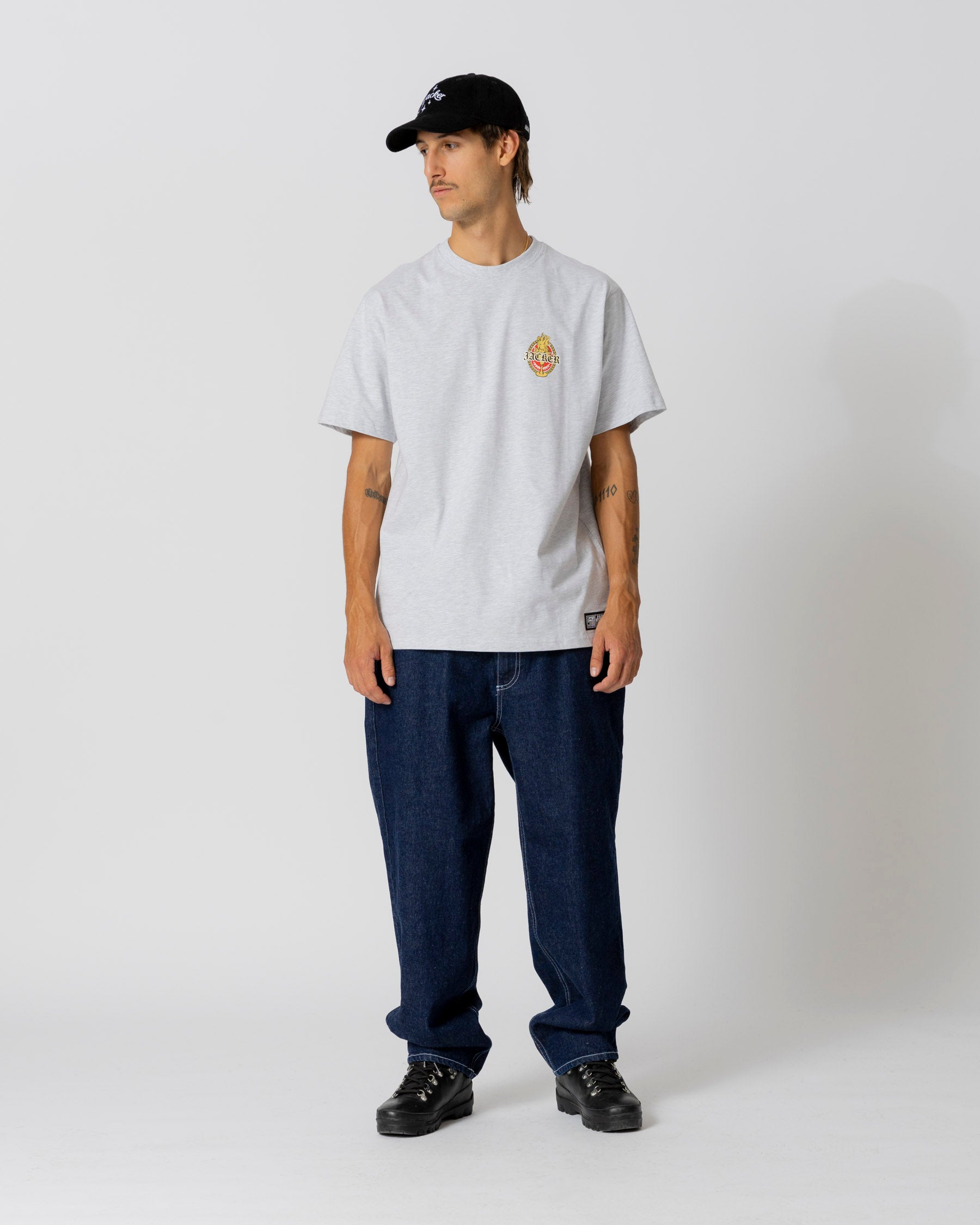 TROIS GRACES T-SHIRT - HEATHER GREY - JACKER