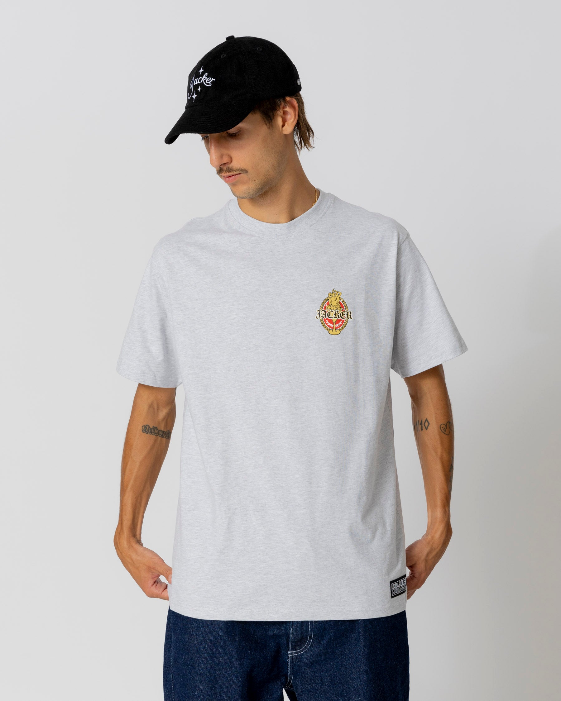 TROIS GRACES T-SHIRT - HEATHER GREY - JACKER
