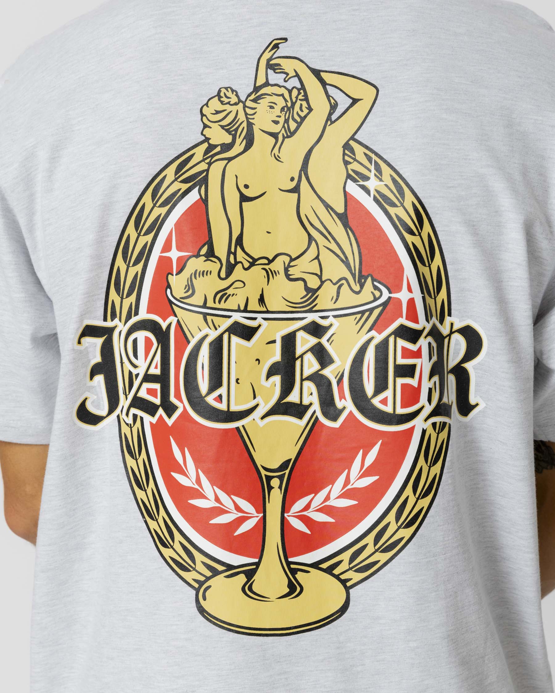 TROIS GRACES T-SHIRT - HEATHER GREY - JACKER