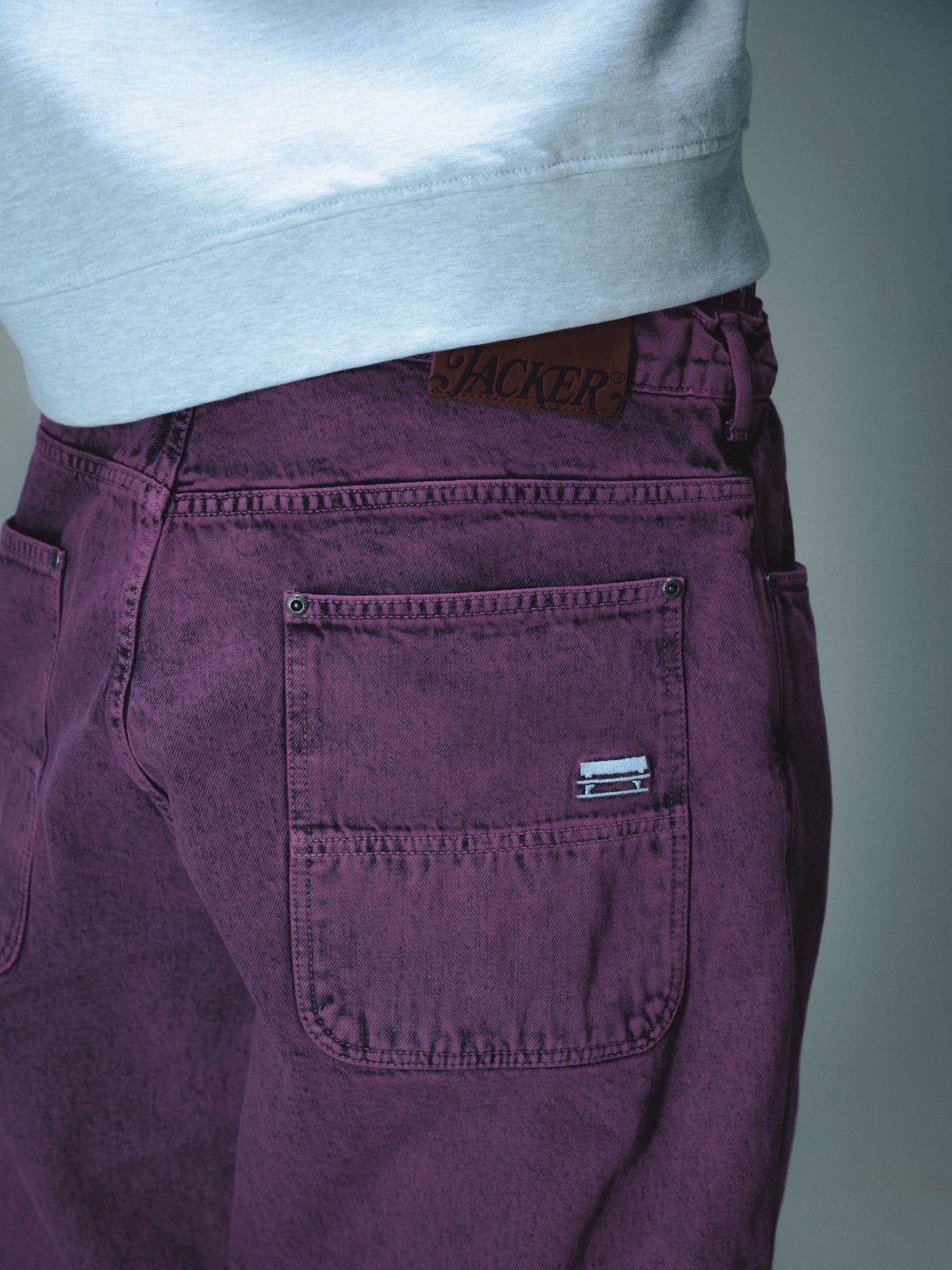 CLASSIC DENIM BAGGY PANT - PURPLE