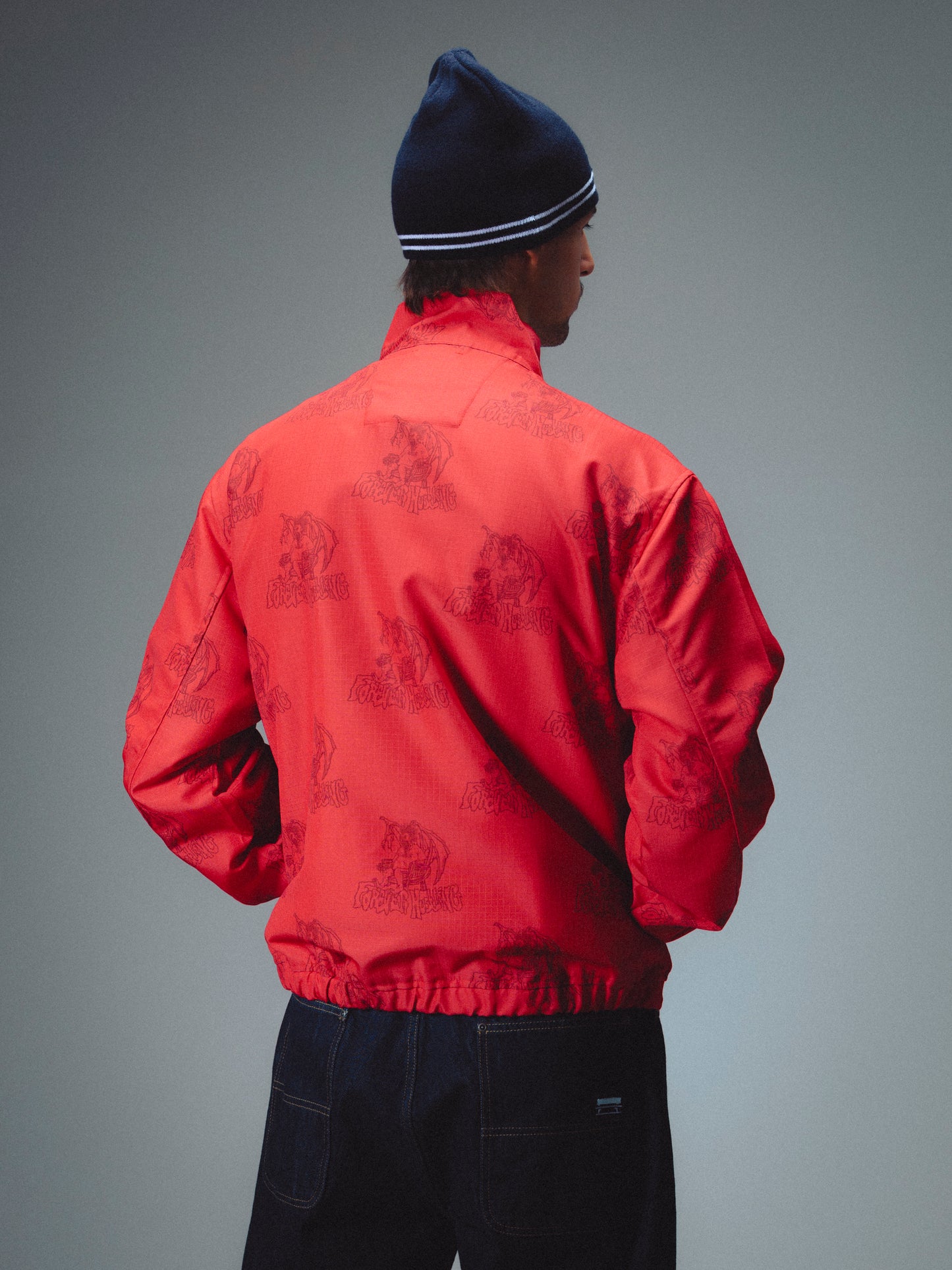 KAREN RIPSTOP NYLON JACKET - RED