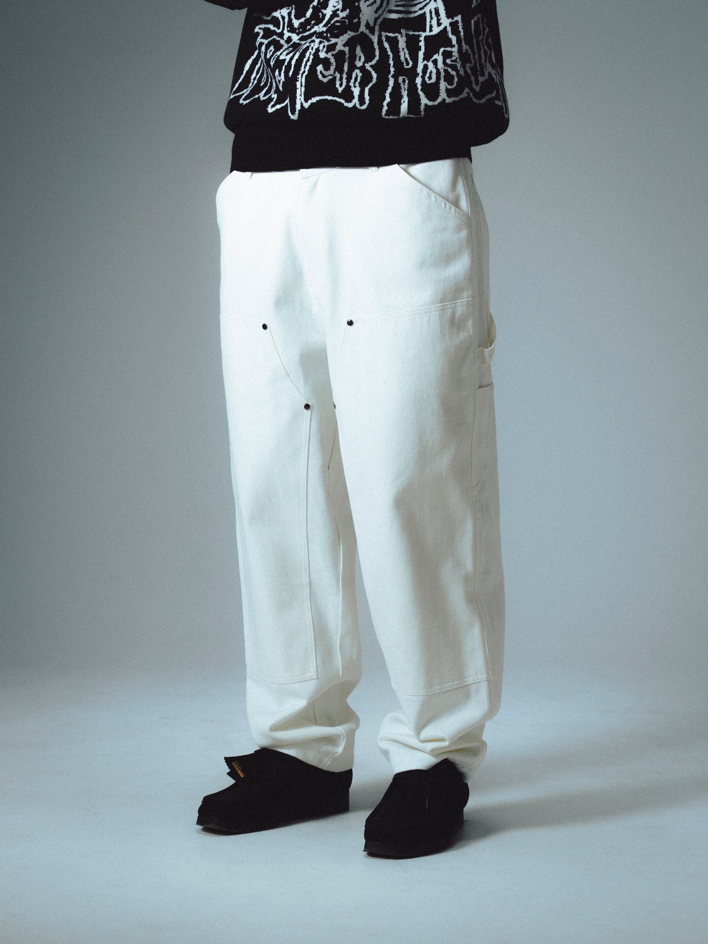 CARPENTER DOUBE KNEE PANT - WHITE