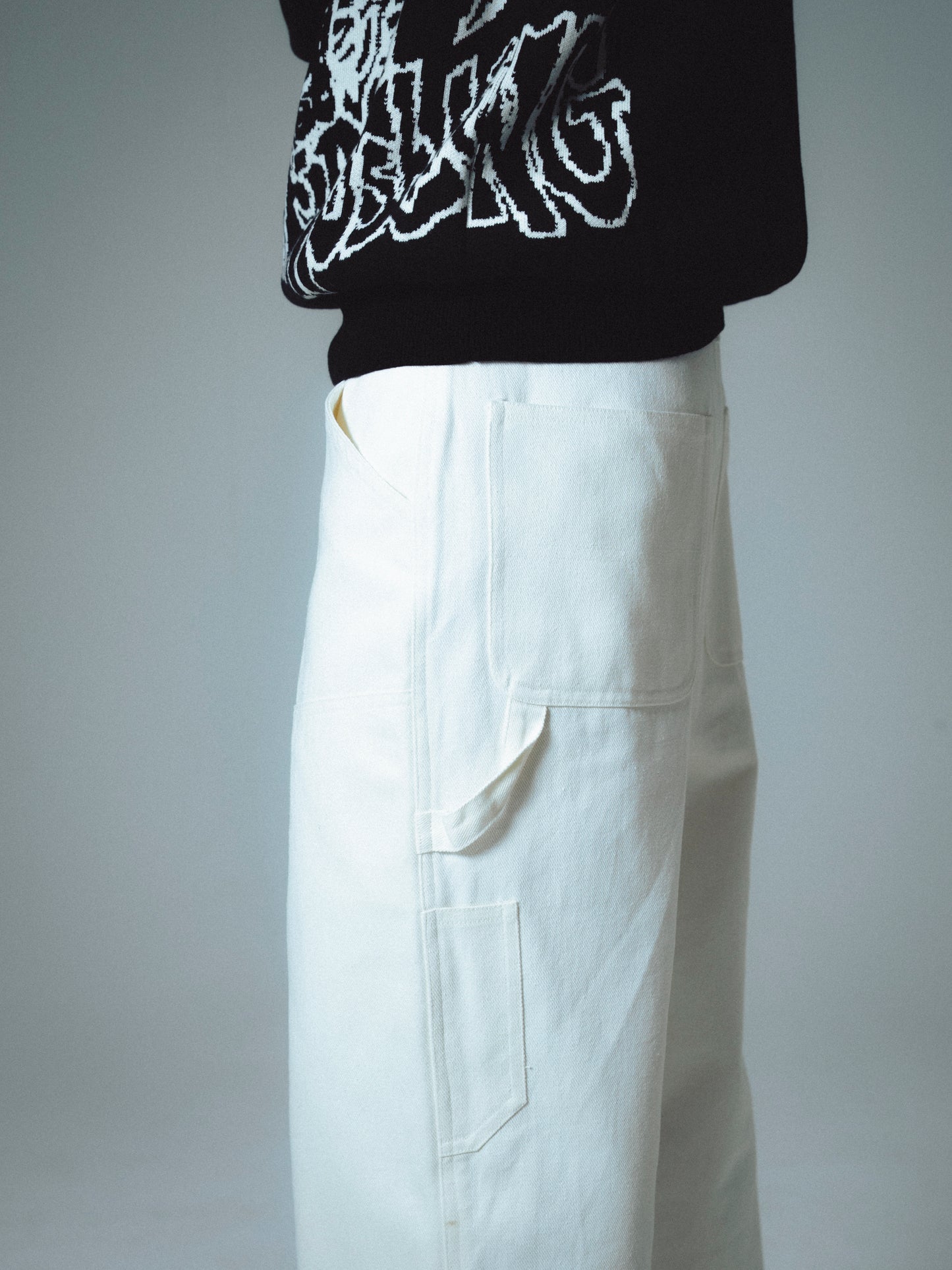 CARPENTER DOUBE KNEE PANT - WHITE