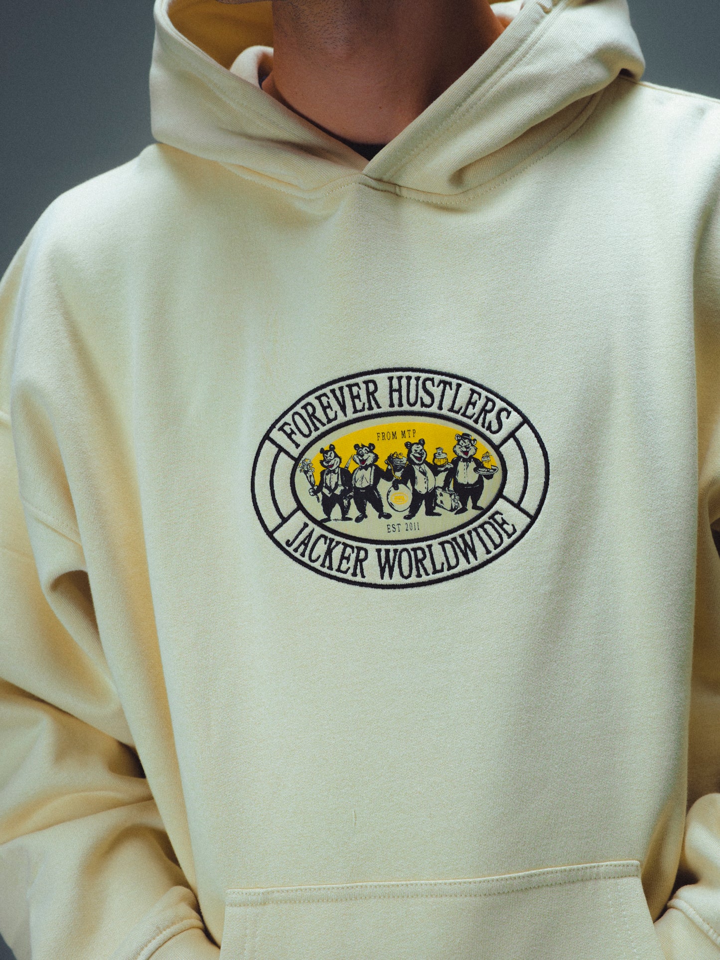 GOD FATHER HOODIE - BEIGE