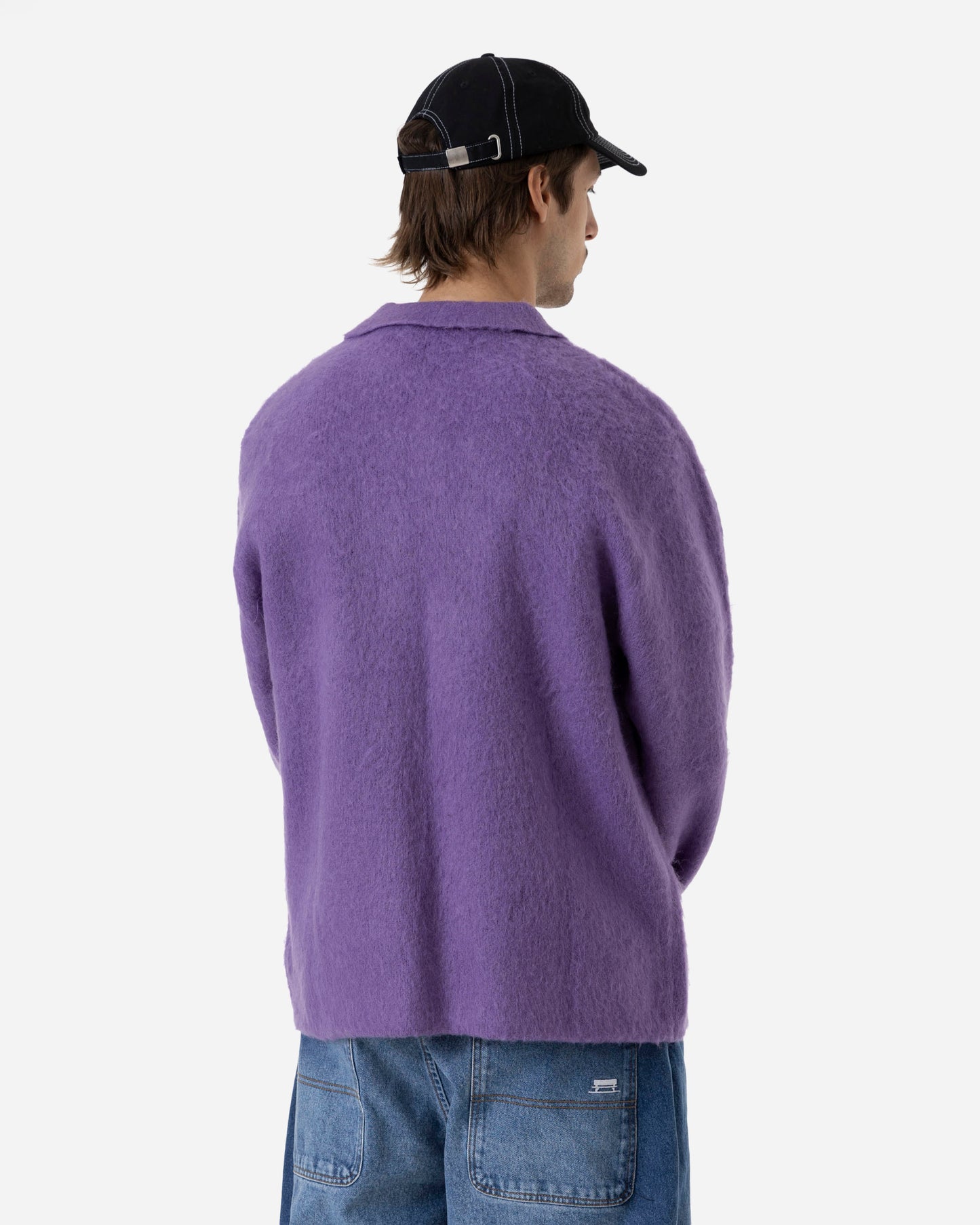 POLO CLASSICA IN MOHAIR - VIOLA