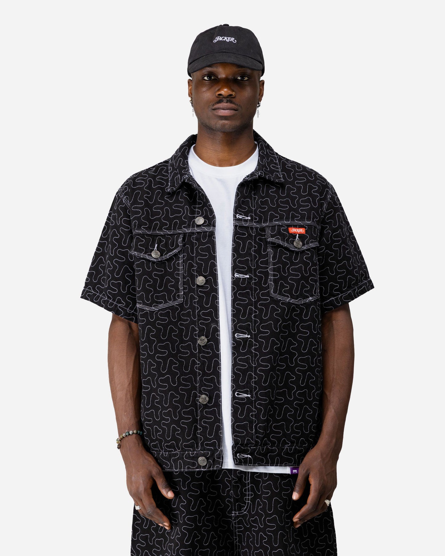 Camicia di jeans ONELINE - Nera
