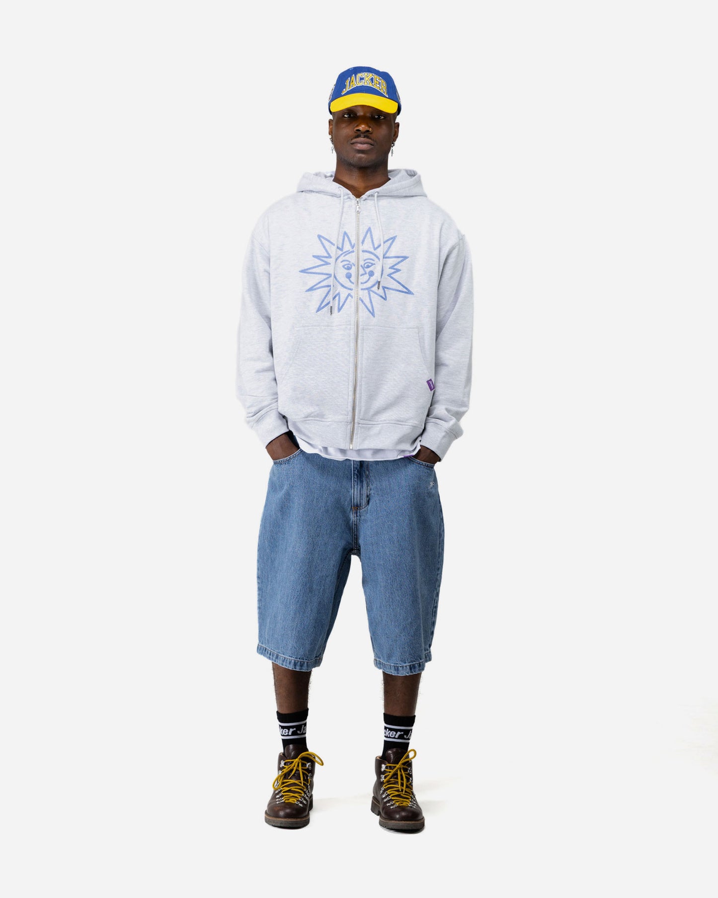 PANTALONES CORTOS CLÁSICOS HOLGADOS - AZUL