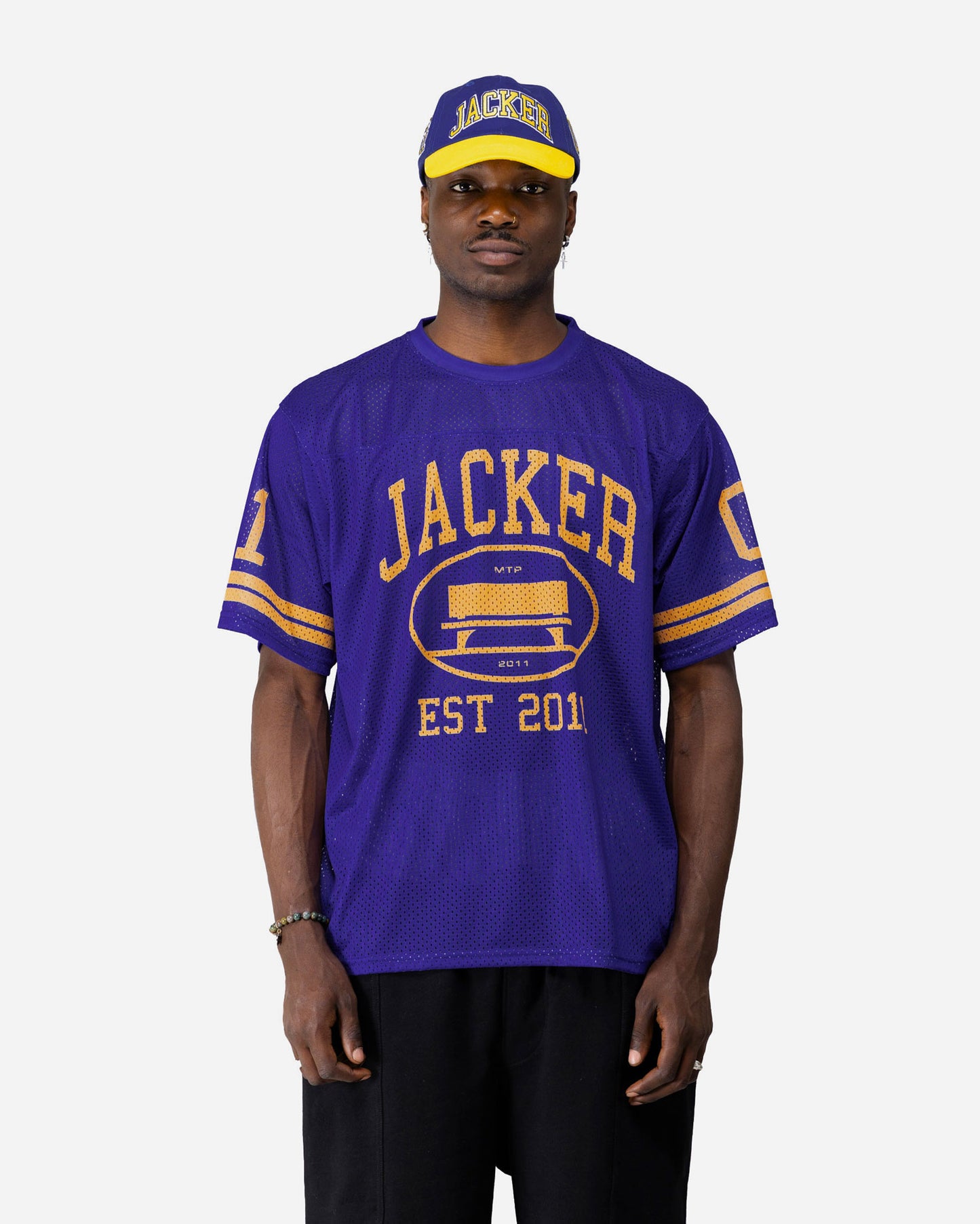 COLLEGE MESH JERSEY - BLUE