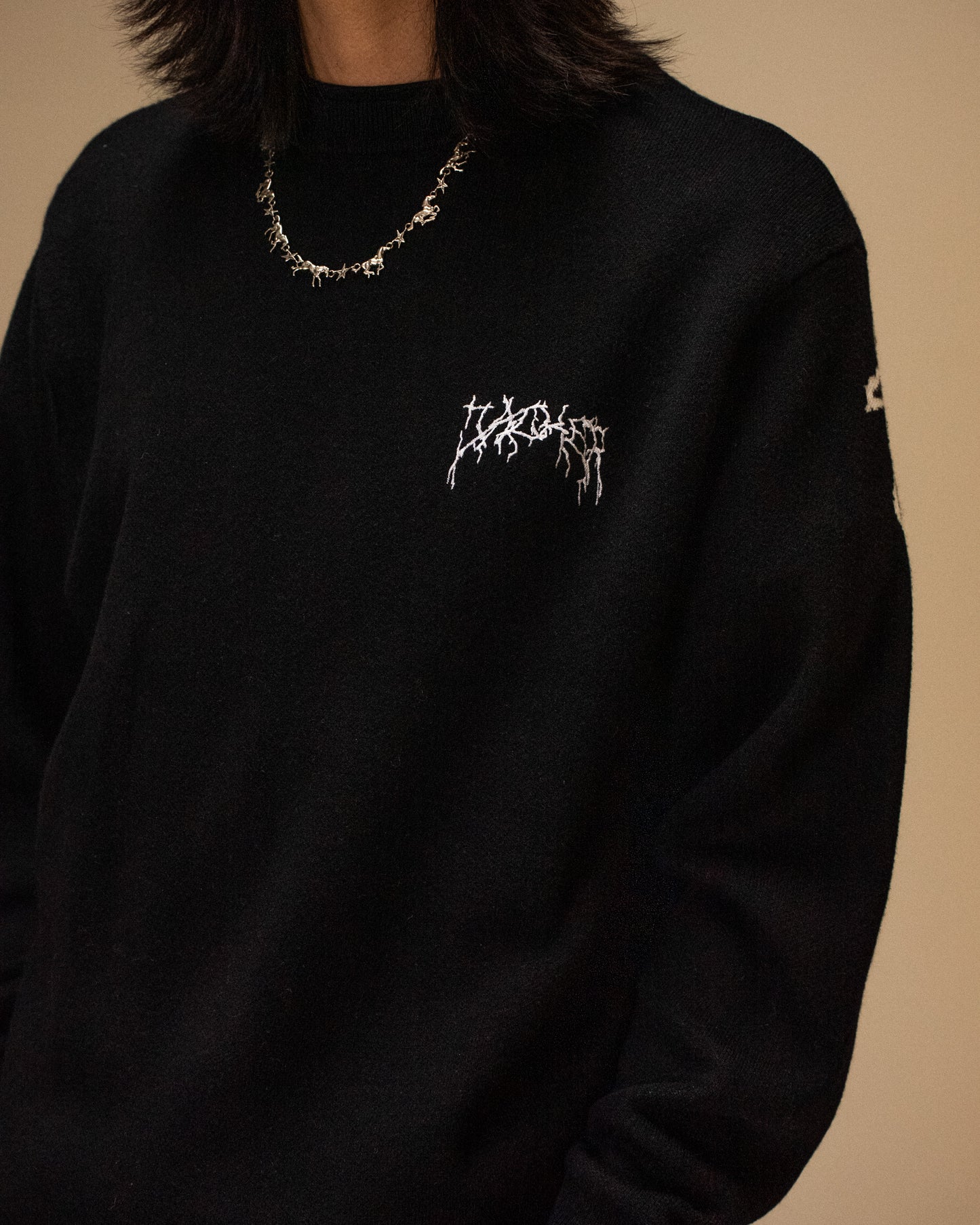 SKELETON KNIT CREWNECK BLACK
