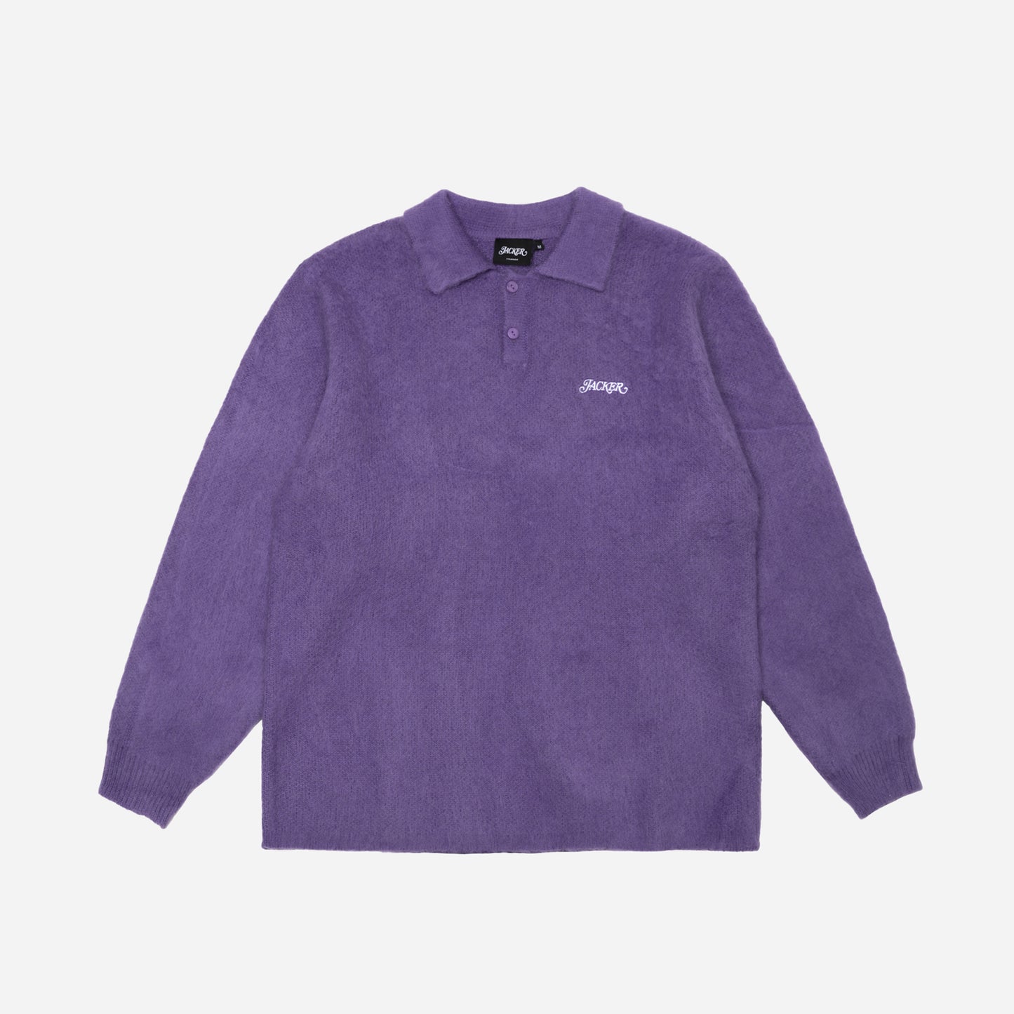 POLO CLASSICA IN MOHAIR - VIOLA
