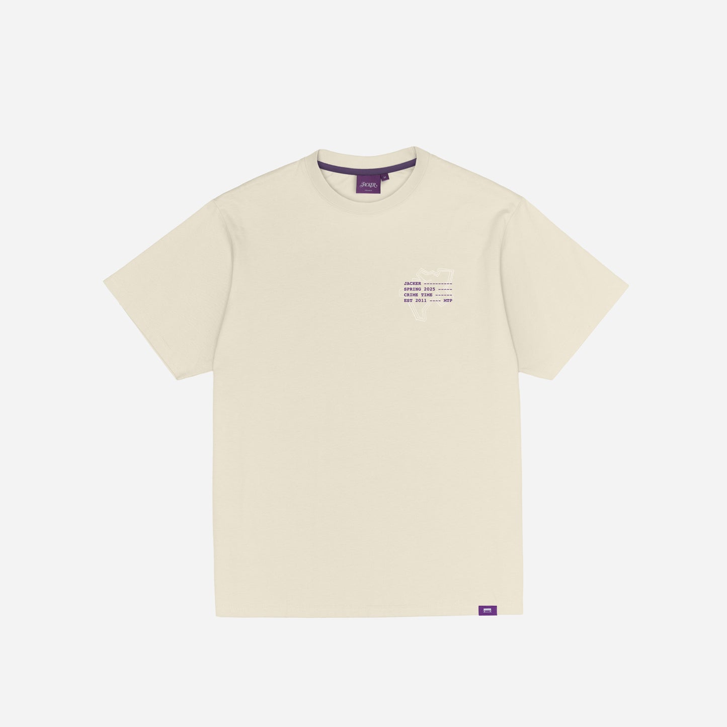 T-SHIRT CRIME TIME - BEIGE