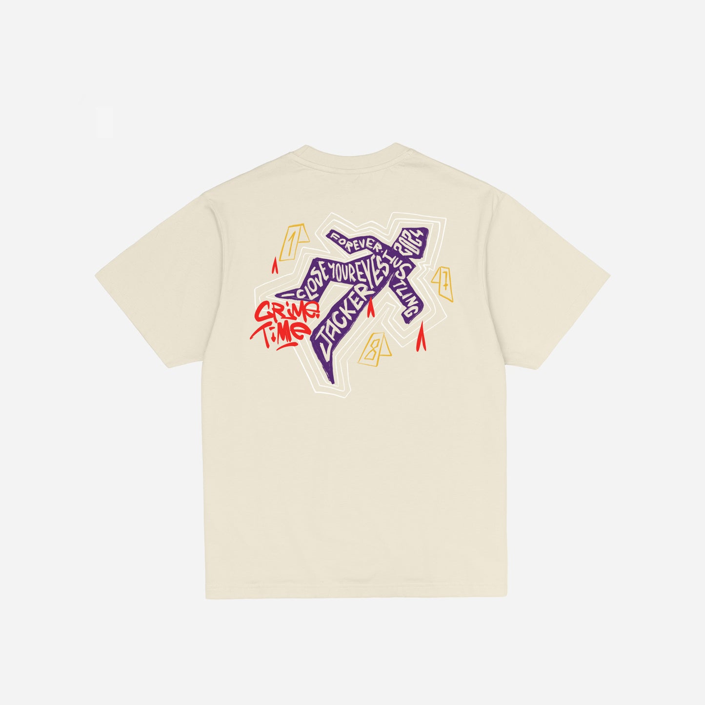 T-SHIRT CRIME TIME - BEIGE