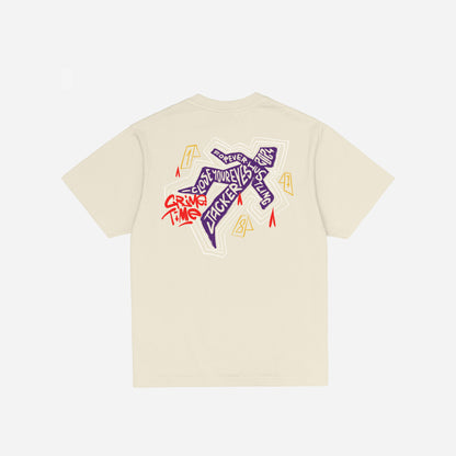 T-SHIRT CRIME TIME - BEIGE