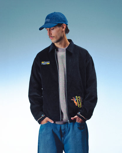 DREAM MAZE CORDUROY OVERSHIRT - BLACK