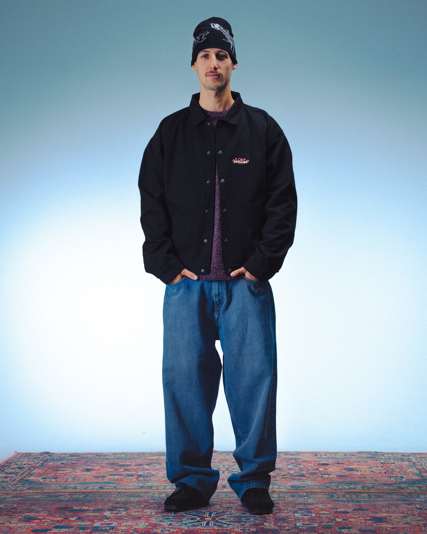 SANDMAN COACH JACKET - BLACK