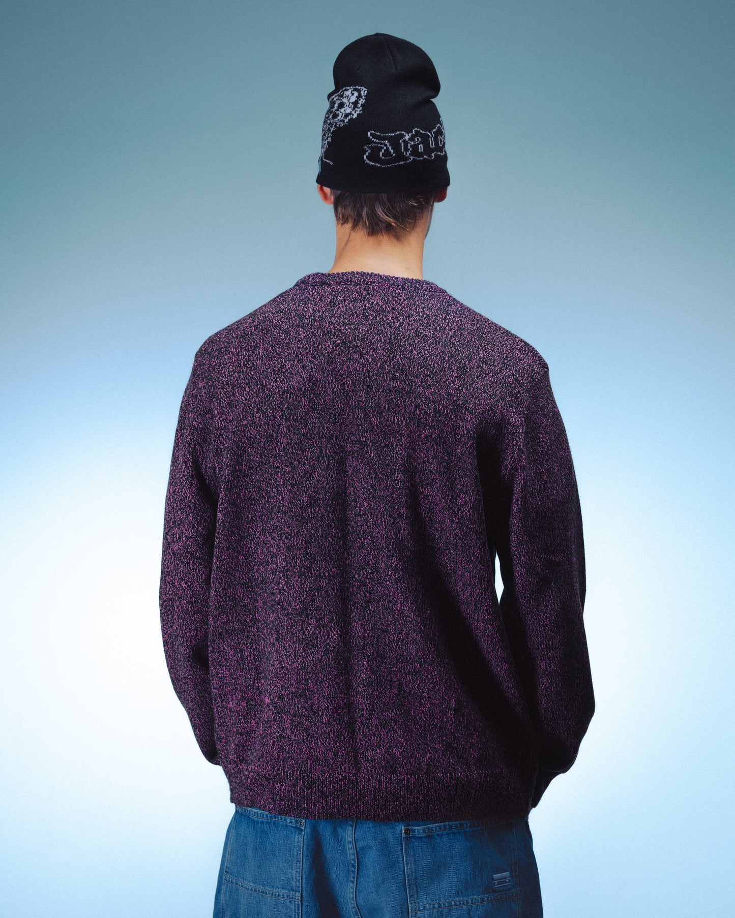 SNUG KNIT CREWNECK - PURPLE