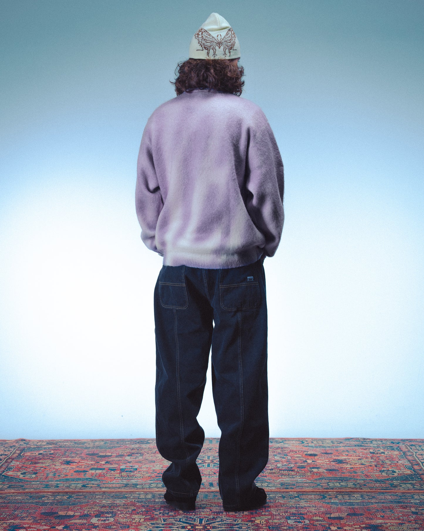 BLUR MOHAIR CREWNECK - PURPLE