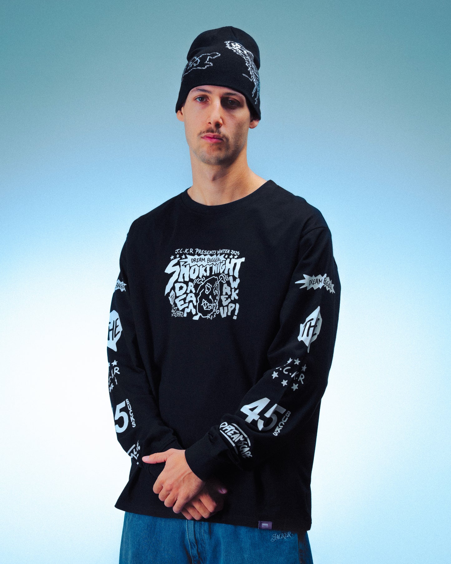 WAKE UP ! LONG SLEEVES - BLACK