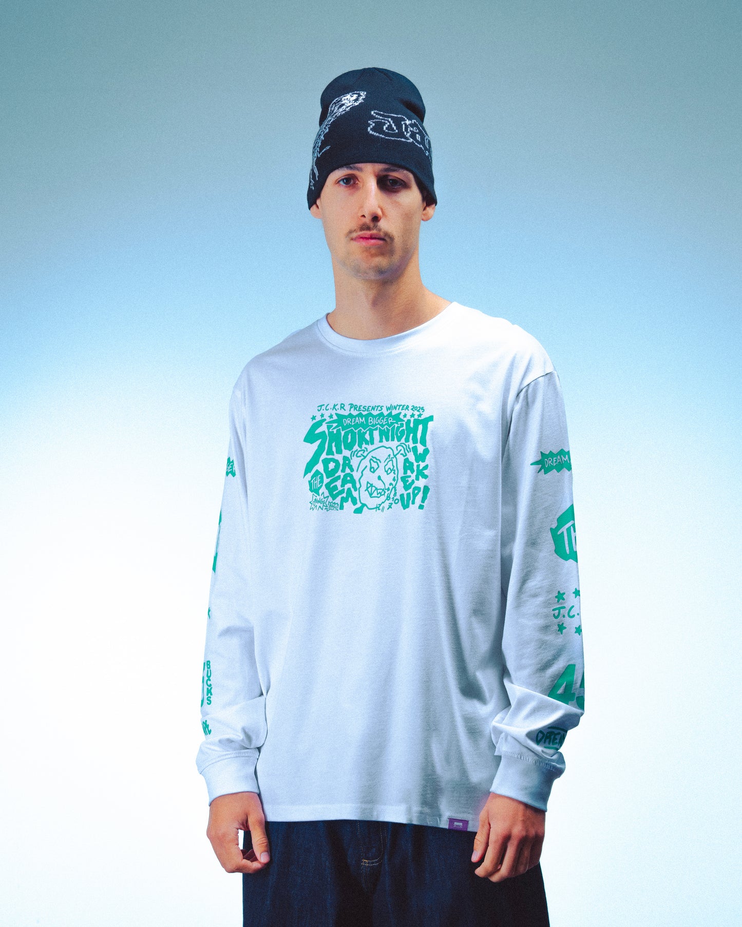 WAKE UP ! LONG SLEEVES - WHITE