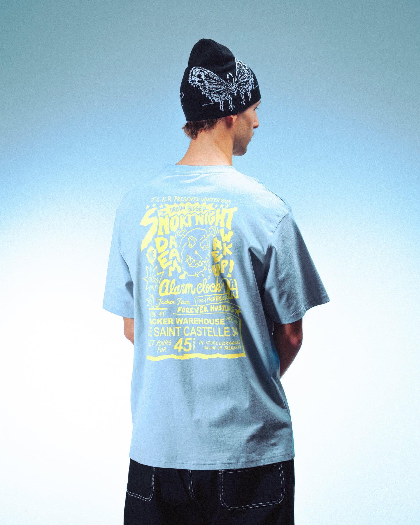 WAKE UP ! T-SHIRT - BLUE