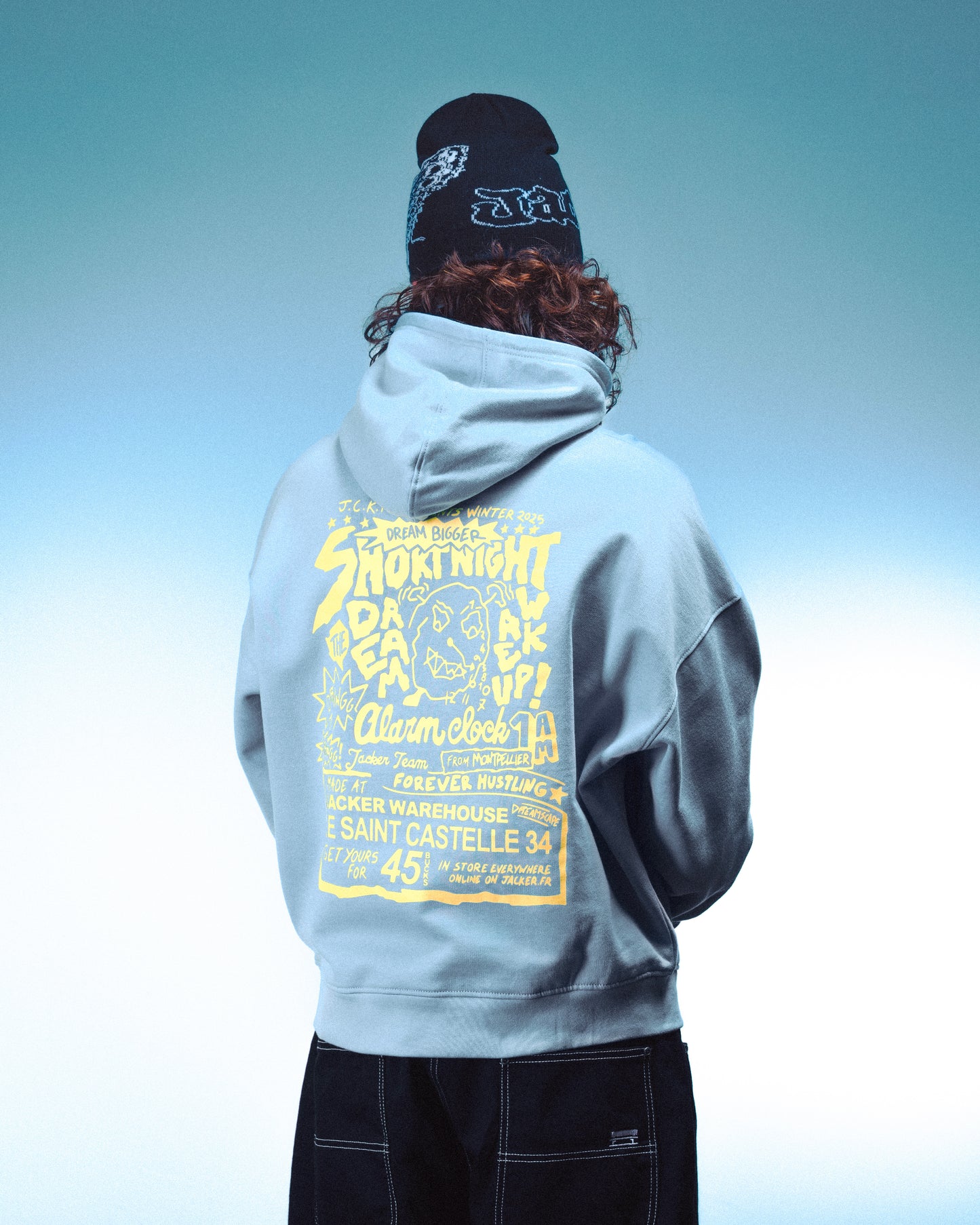 WAKE UP ! HOODIE - BLUE