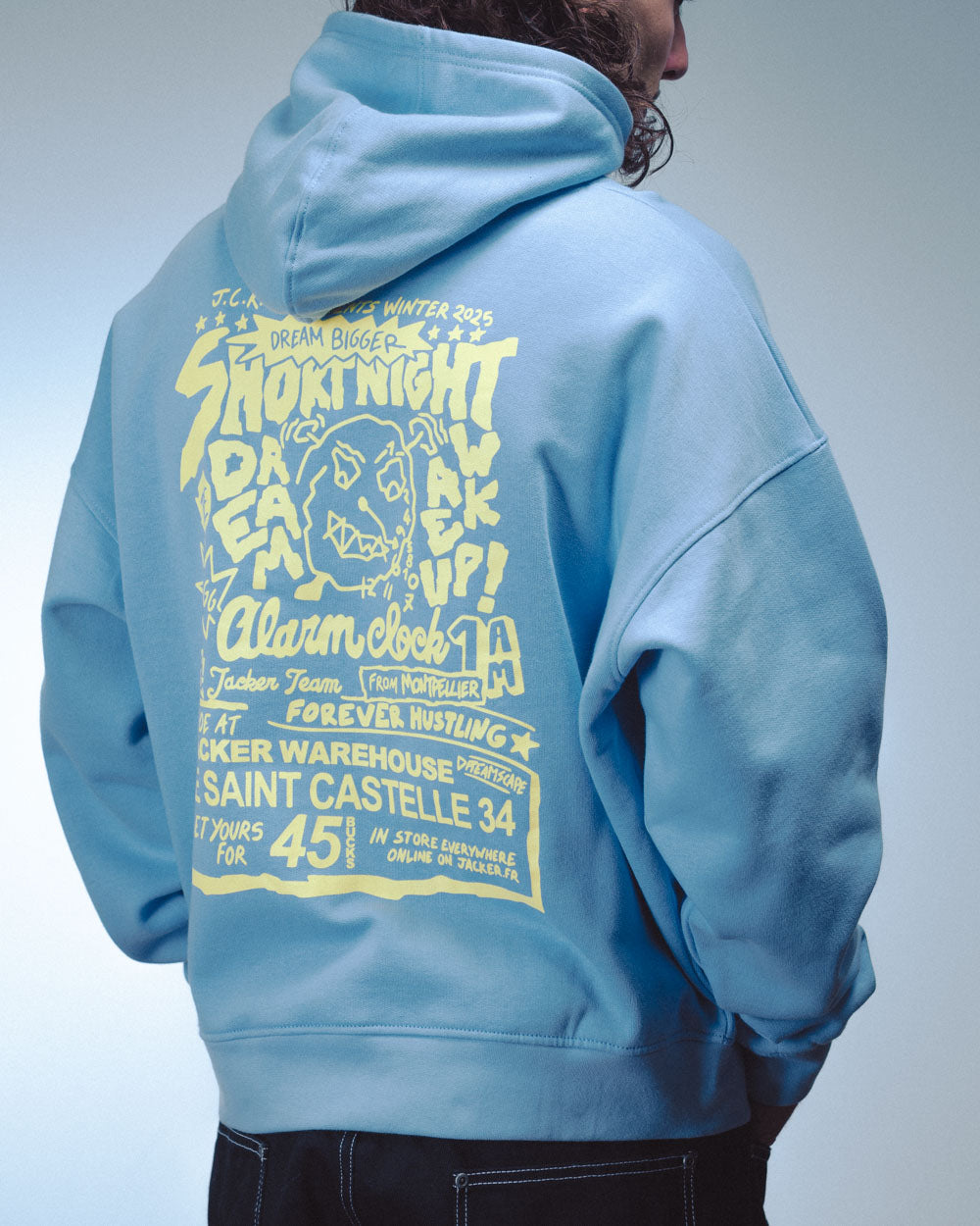 WAKE UP ! HOODIE - BLUE