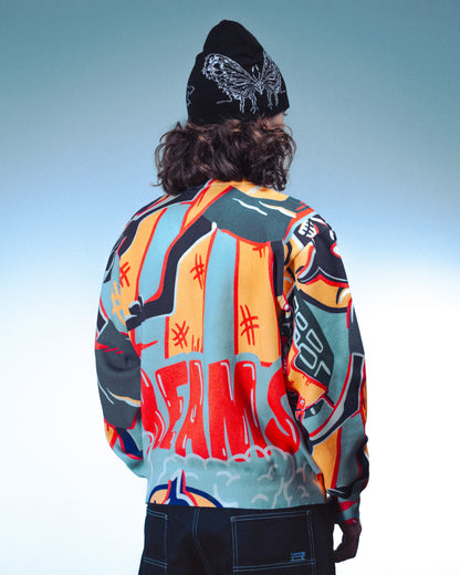 CORINTHIAN KNIT CREWNECK - AOP