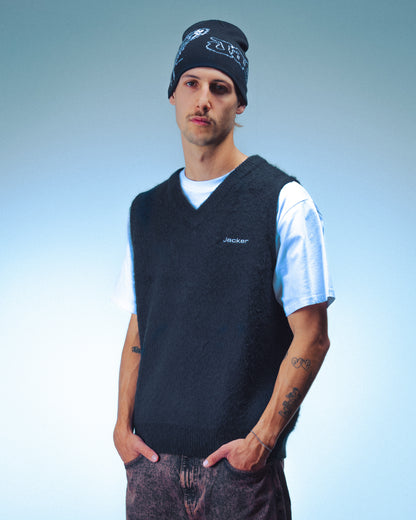 GRANPA MOHAIR SLEEVELESS - BLACK