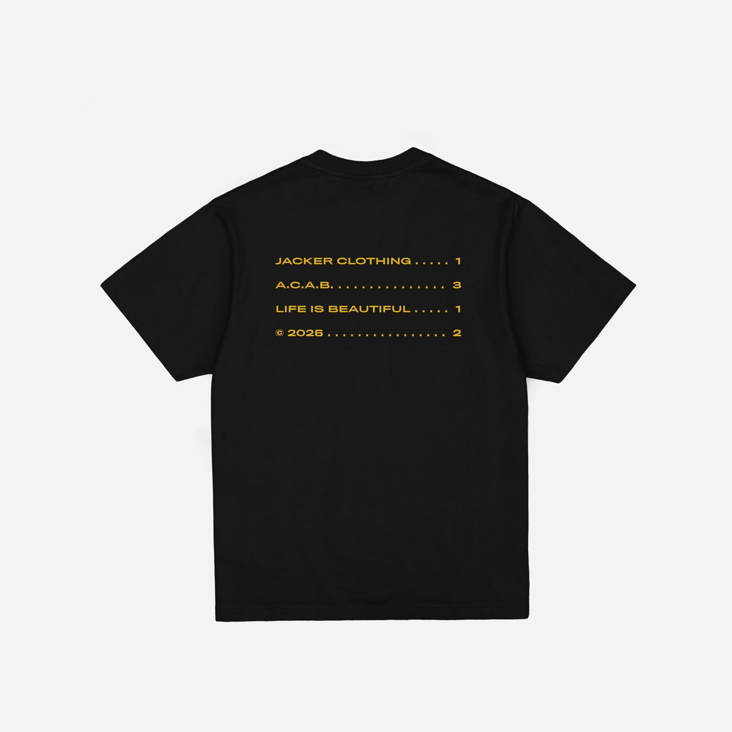 A.C.A.B T-SHIRT BLACK