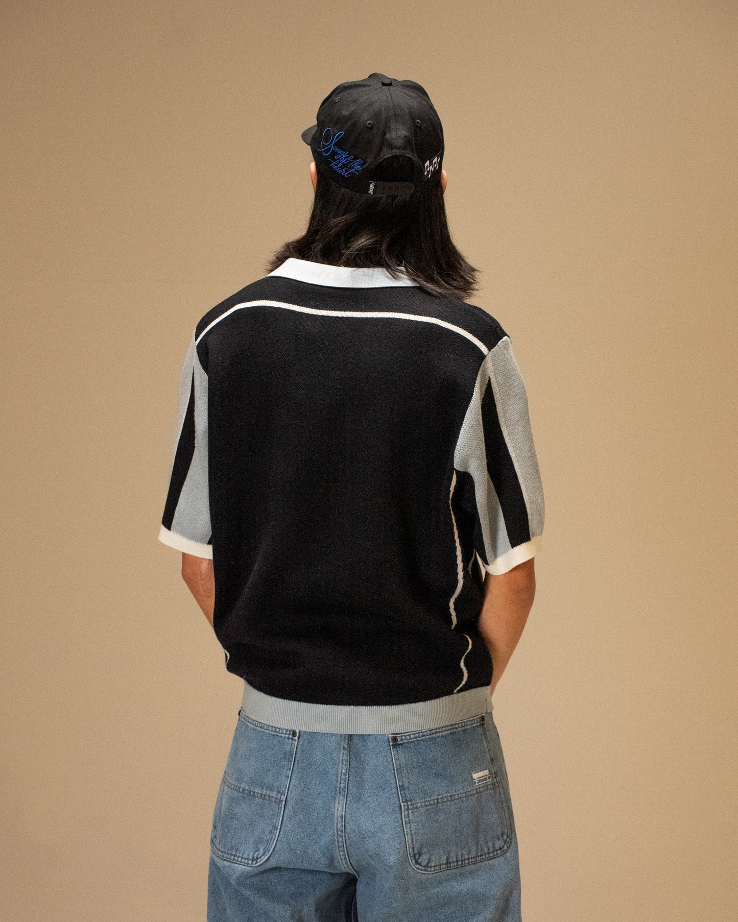 ACE POLO - BLACK AND BLUE