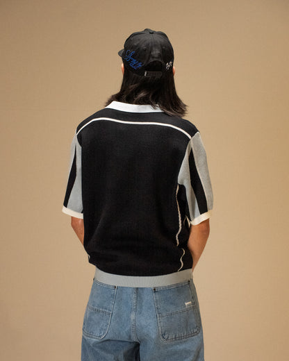 ACE POLO - BLACK AND BLUE