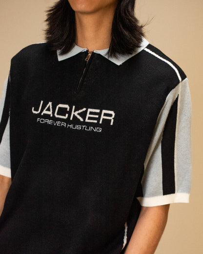 ACE POLO - BLACK AND BLUE