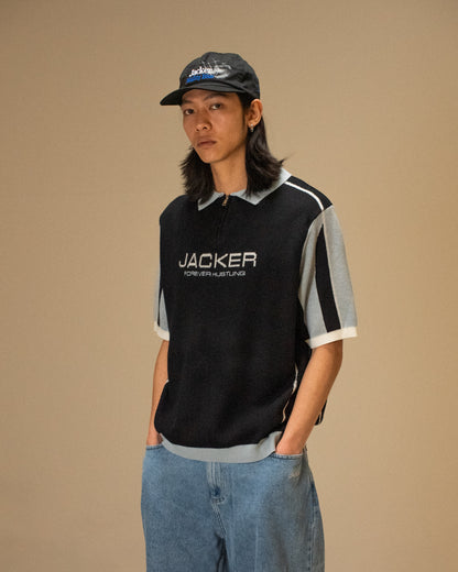 ACE POLO - BLACK AND BLUE