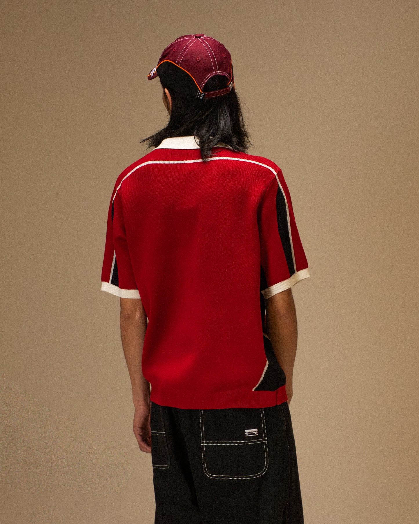 ACE POLO - RED AND BLACK
