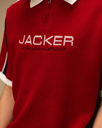 ACE POLO - RED AND BLACK