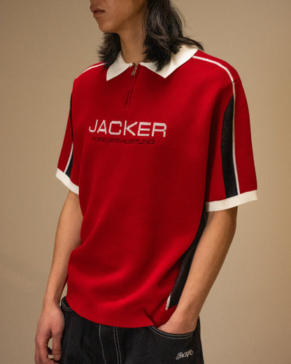 ACE POLO - RED AND BLACK